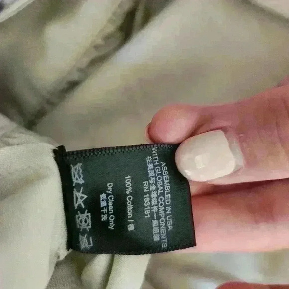 RHUDE Beige Crop Top Button Down Bell Sleeve Long V Neck Tailor Tan Nude Brown - Picture 6 of 9